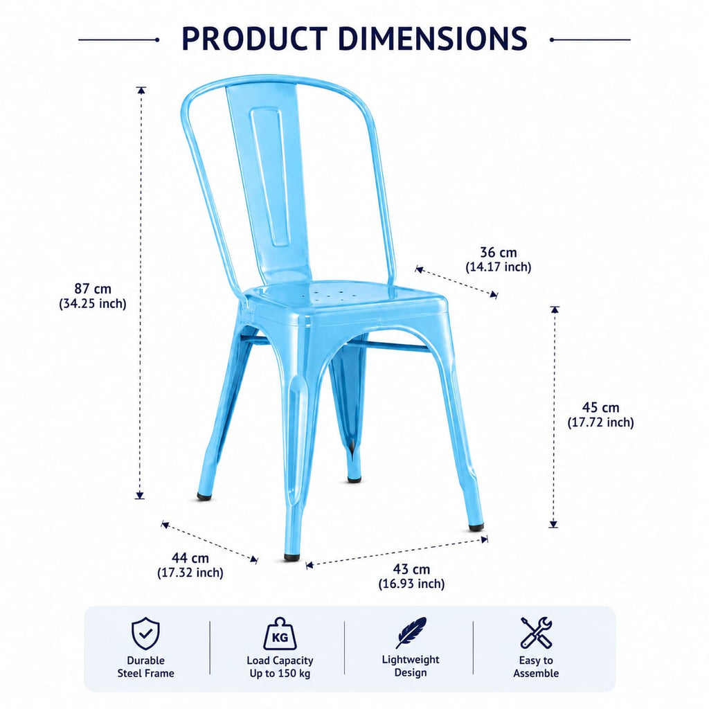 PVC CHAIR BLUE COLOUR