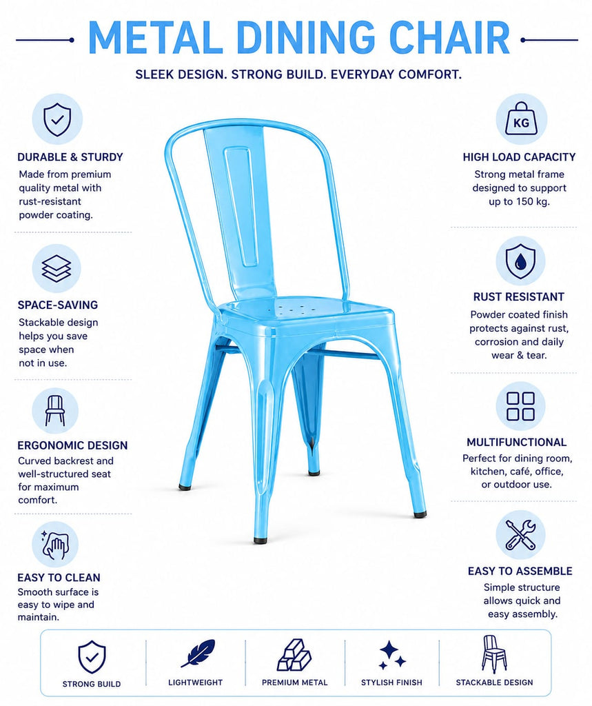 PVC CHAIR BLUE COLOUR