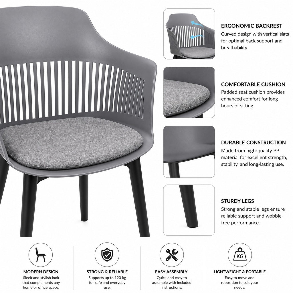 GREY CAFE CHAIR