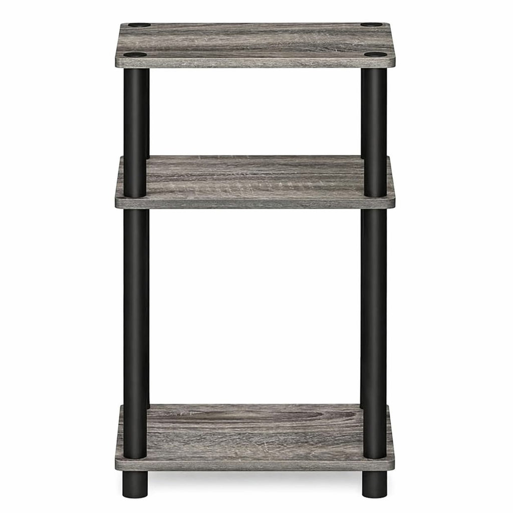 3 -Tier Turn-N-Tube 2-Pack End Table Display Rack Hallway, Living Room, Metal, Easy Assembly, Space Saving, Industrial