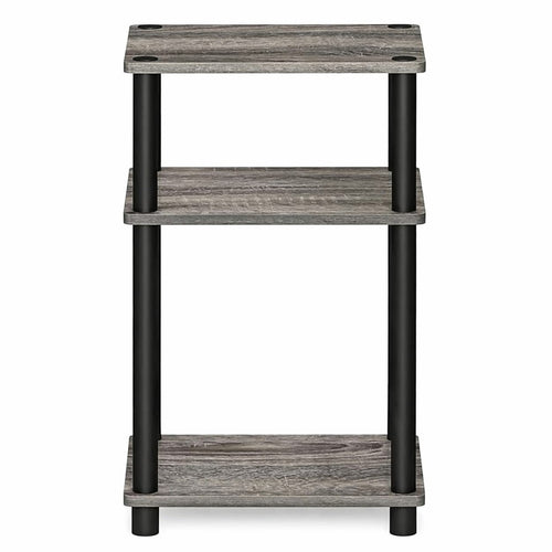 3 -Tier Turn-N-Tube 2-Pack End Table Display Rack Hallway, Living Room, Metal, Easy Assembly, Space Saving, Industrial