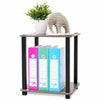 End Table and Shelf Stand: Turn-N-Tube Corner Display Rack for Living Room and Hallway, Space-Saving, Easy Assembly, Engineered Wood, Floor and Wall Standing (2 * 2 end Table)