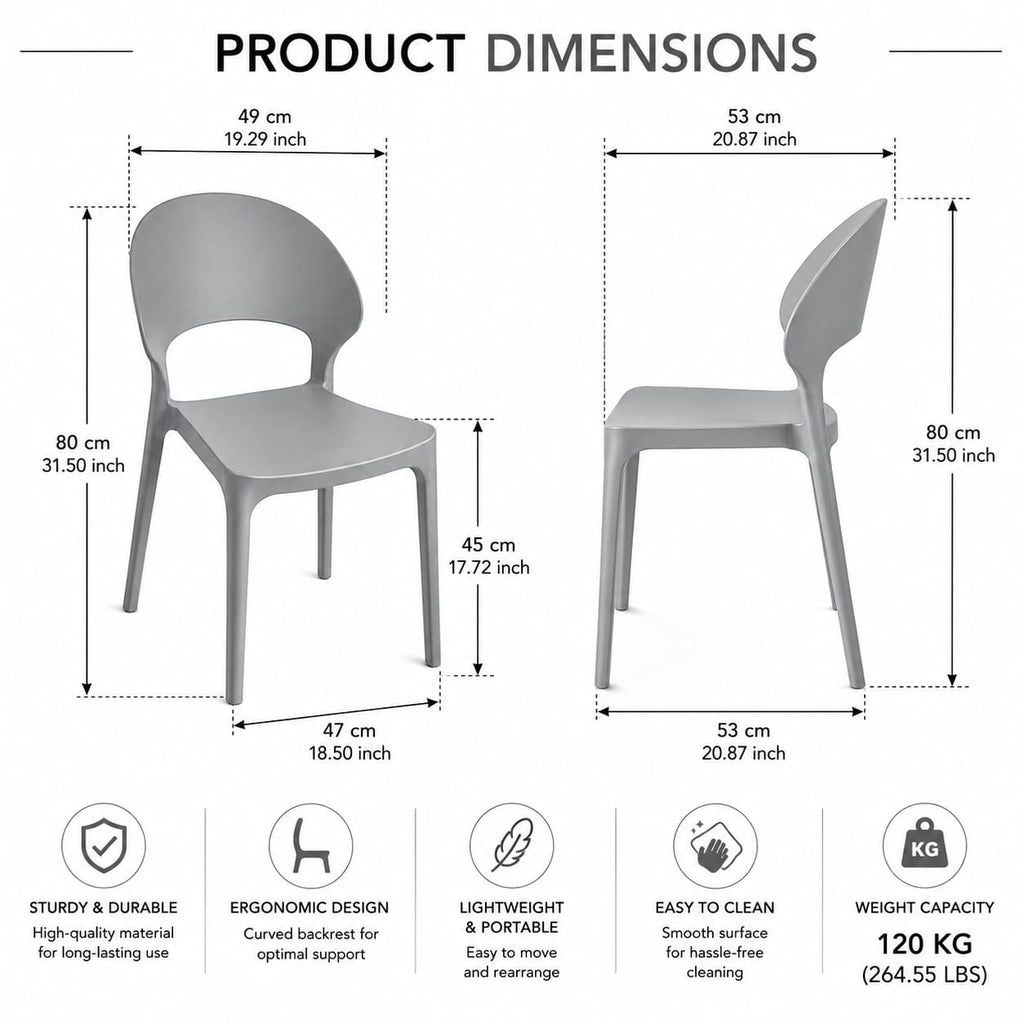 GREY CAFE CHAIR