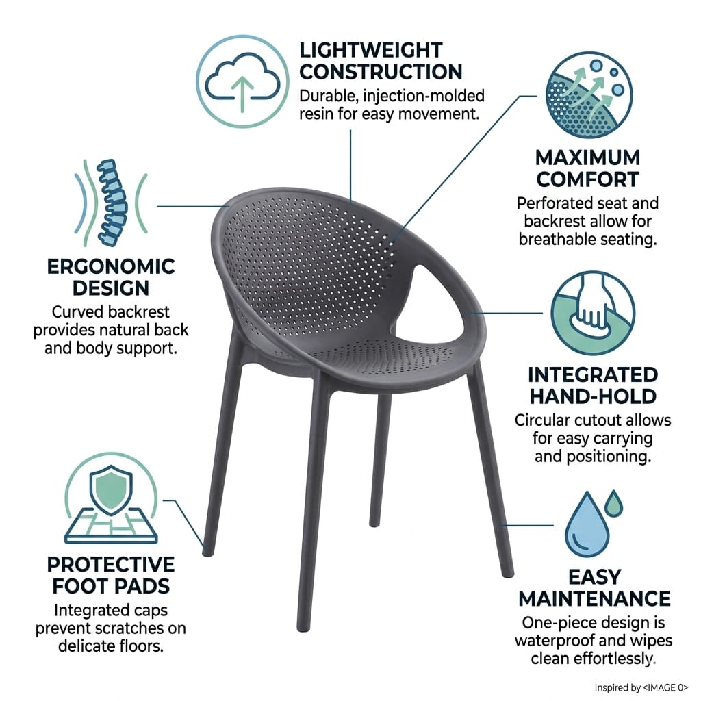 Black Outdoor Chair 01