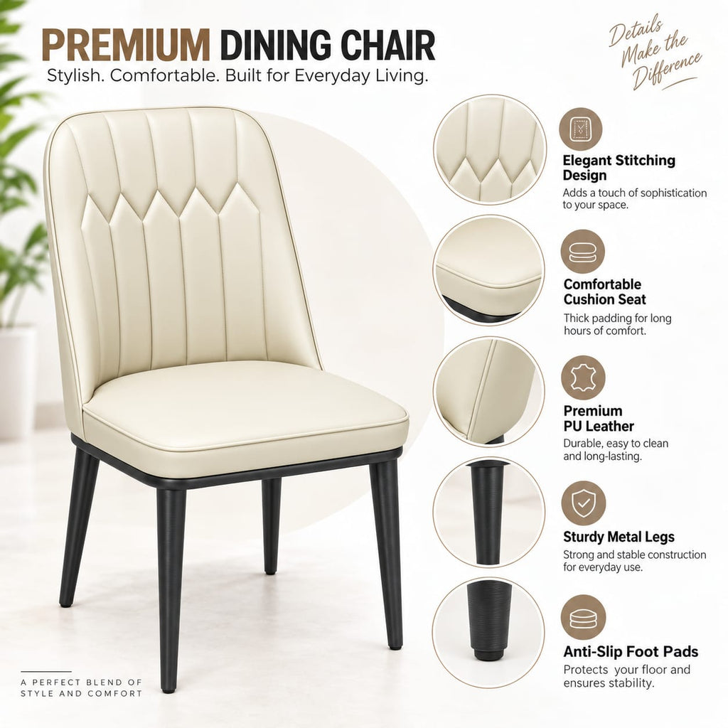 ROMAN CREAM DINING CHAIR