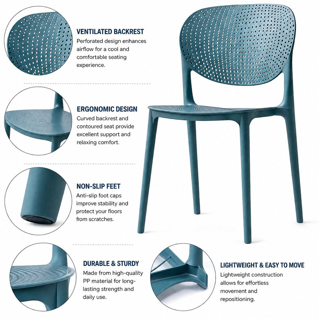 (2022) DARK BLUE CAFE CHAIR 10