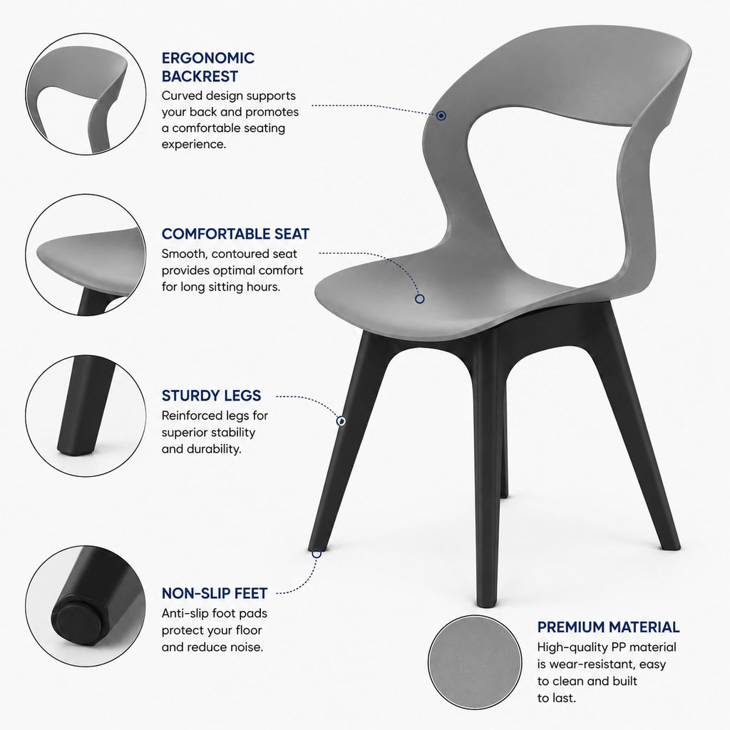 MS CAFE CHAIR GREY 18