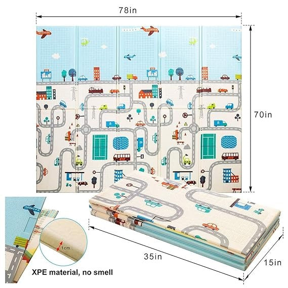 Foldable baby play mat