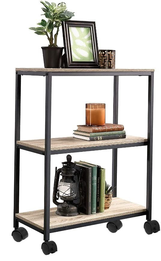 3-Shelves Heavy Duty Rack with Wheels Casters for Garage Closet Kitchen Pantry Warehouse Basement Living Room