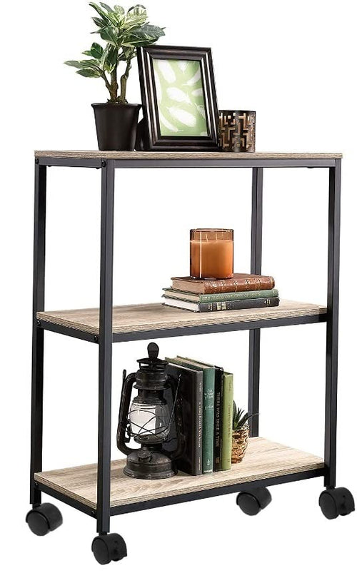 3-Shelves Heavy Duty Rack with Wheels Casters for Garage Closet Kitchen Pantry Warehouse Basement Living Room