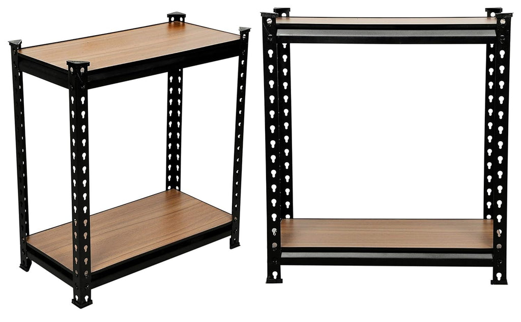 2 - Shelf boltless rack| Shelf Storage Rack Heavy Duty Steel Laminate MDF Sheet Shelving Height Adjustable Multi Use Heavy Duty Storage Racks