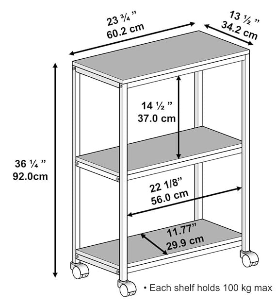 3-Shelves Heavy Duty Rack with Wheels Casters for Garage Closet Kitchen Pantry Warehouse Basement Living Room
