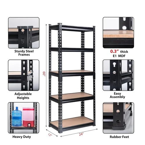XL size Boltless rack non laminated | Fancy boltless Steel Rack 5 Shelves