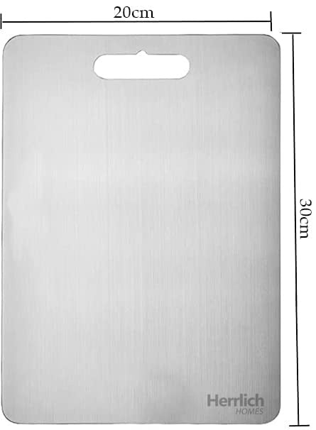 Homes Steel Chopping Board Kitchen Double-Sided Straight Multi-Purpose Cutting Chopping Kneading Board