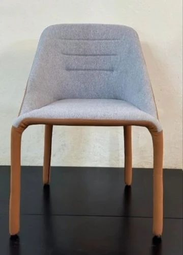 Modern Upholstered Accent Dining Chair with Wooden Legs | Contemporary Fabric Lounge Chair for Living Room, Cafe & Restaurant