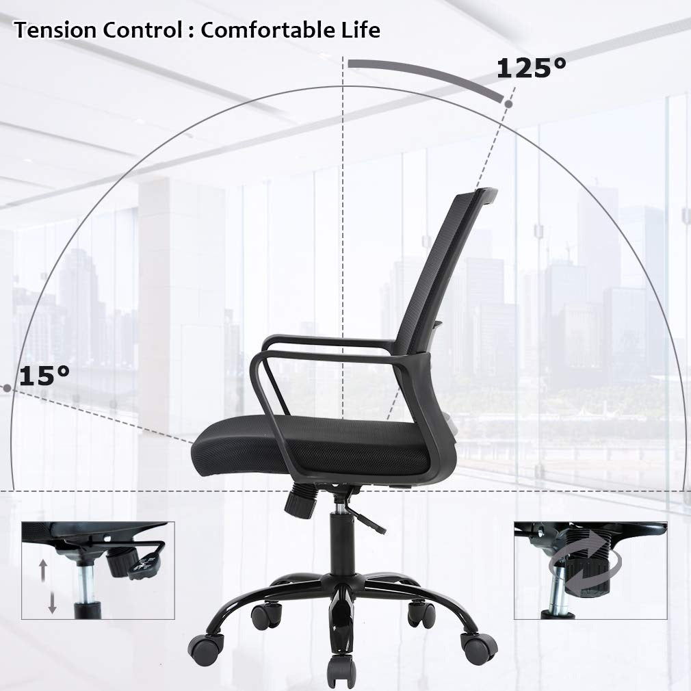 Rolling Computer Stool Rolling Computer Chair Executive Lumbar Support Task Mesh Chair Adjust ...