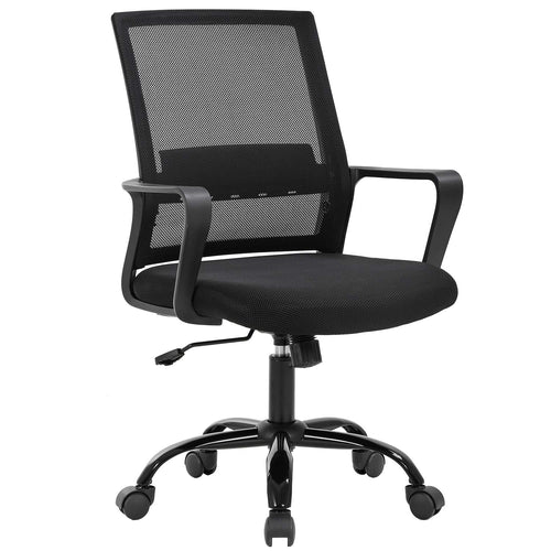 Rolling Computer Chair Executive Lumbar Support Task Mesh Chair Adjustable Stool for Women Men
