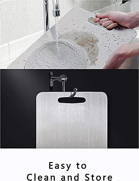 Homes Steel Chopping Board Kitchen Double-Sided Straight Multi-Purpose Cutting Chopping Kneading Board