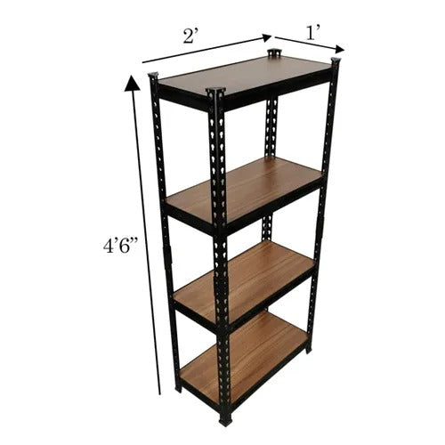 4-Shelf Shelving Unit Storage Rack Utility Rack Garage Shelves Display Rack Steel Boltless Rivet Rack