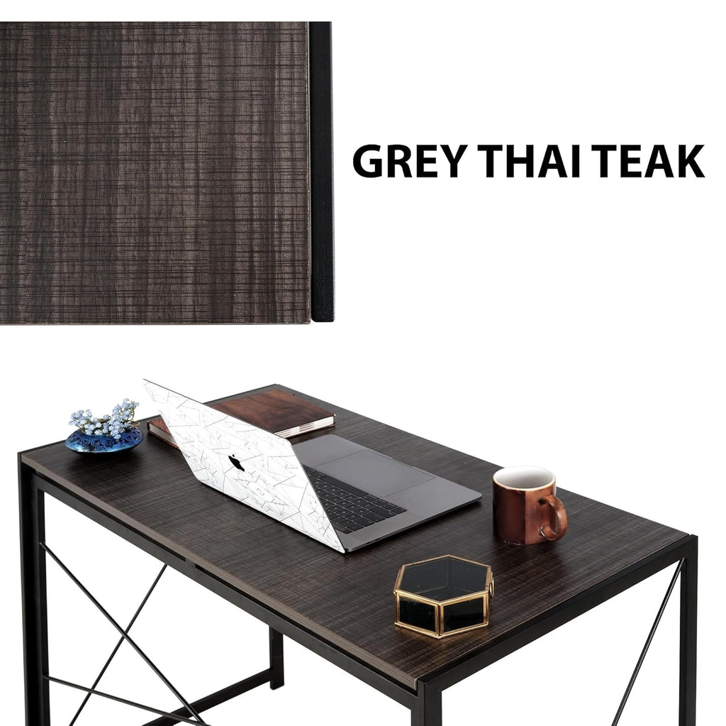 Modern Minimalist Folding table | Black Industrial Study Desk | Space saving Foldable table