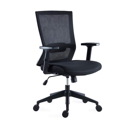 Ergonomic High Back Mesh Office Chair with Adjustable Lumbar Support | Swivel Computer Desk Chair with Armrests & Wheels | Work From Home Executive Chair