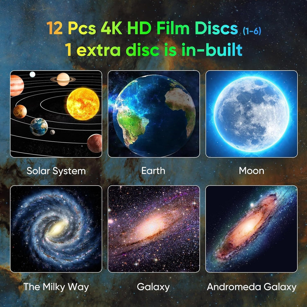 Galaxy Star Projector with HD Astronomical Discs