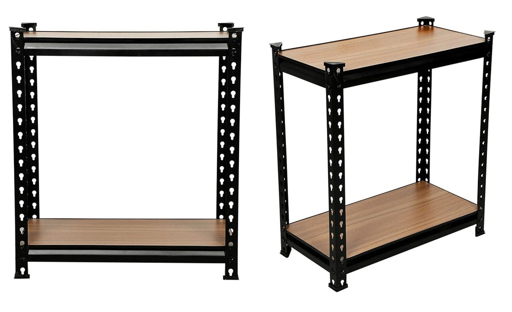 2 - Shelf boltless rack| Shelf Storage Rack Heavy Duty Steel Laminate MDF Sheet Shelving Height Adjustable Multi Use Heavy Duty Storage Racks