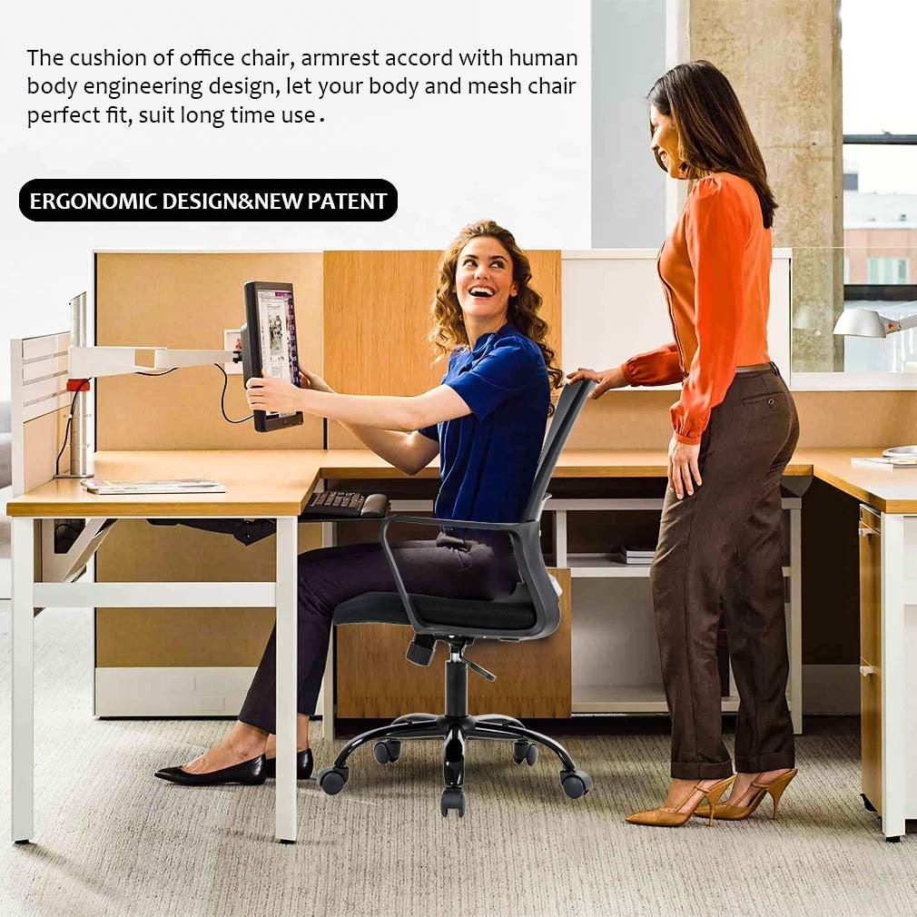 Rolling Computer Stool Rolling Computer Chair Executive Lumbar Support Task Mesh Chair Adjust ...