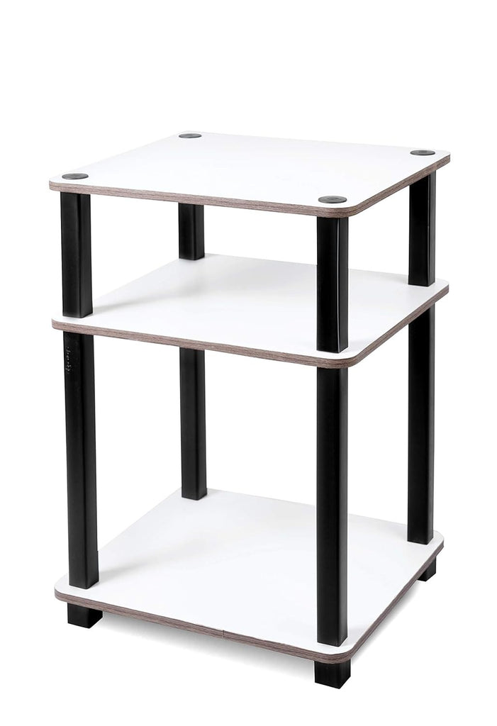 3 -Tier Turn-N-Tube 2-Pack End Table Display Rack Hallway, Living Room, Metal, Easy Assembly, Space Saving, Industrial