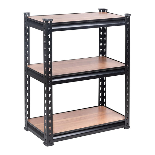 3 Shelf boltless rack| Triple-Layer Wooden Rack
