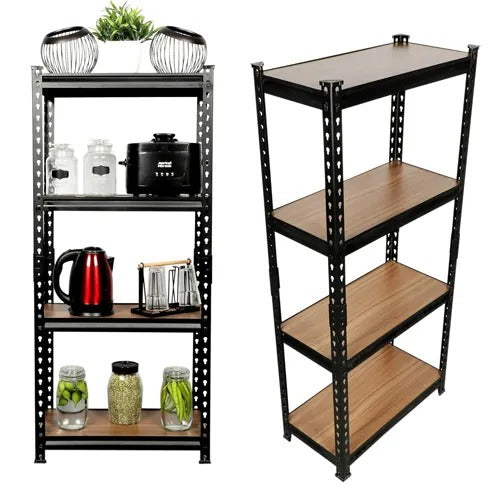 4-Shelf Shelving Unit Storage Rack Utility Rack Garage Shelves Display Rack Steel Boltless Rivet Rack