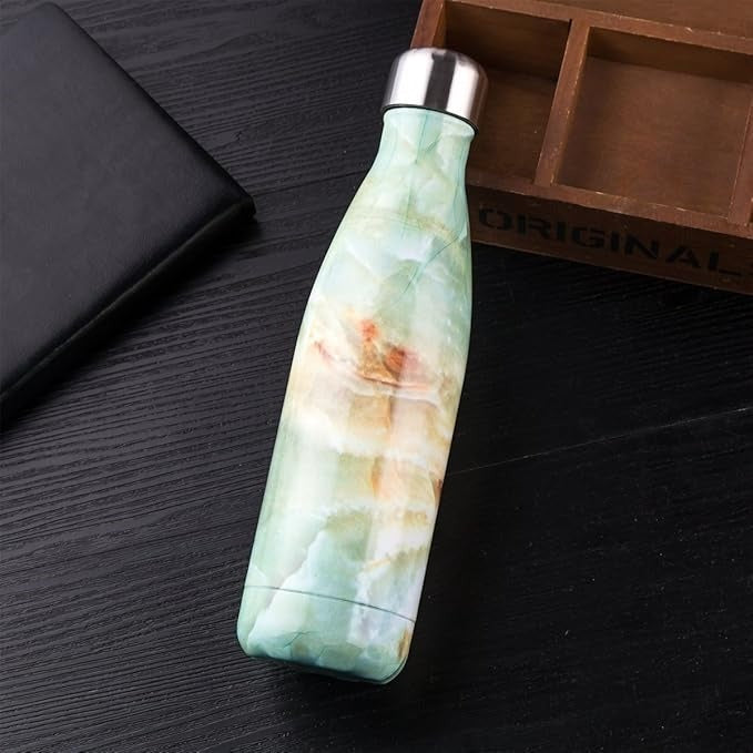 Marble Print Stainless Steel Vacuum Insulated Water Bottle – 500ml