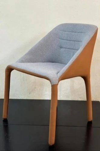 Modern Upholstered Accent Dining Chair with Wooden Legs | Contemporary Fabric Lounge Chair for Living Room, Cafe & Restaurant
