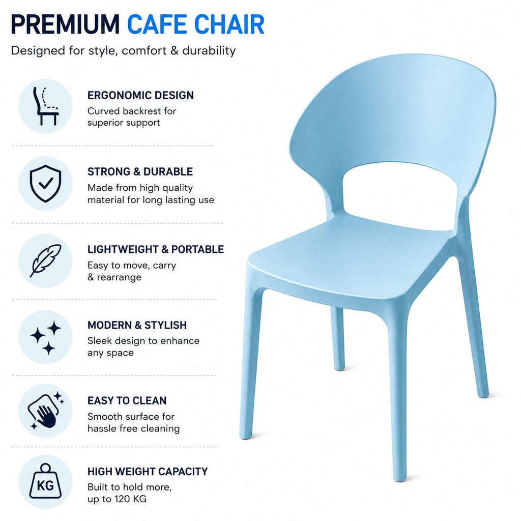 LITE BLUE CAFE CHAIR