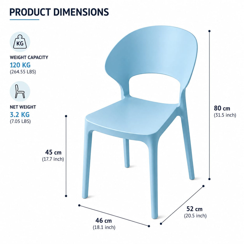 LITE BLUE CAFE CHAIR