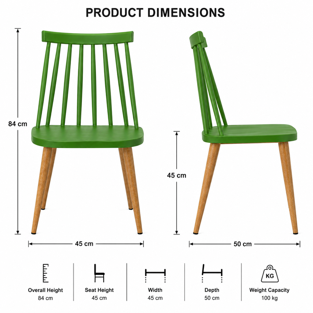 XANA GREEN DINING CHAIR