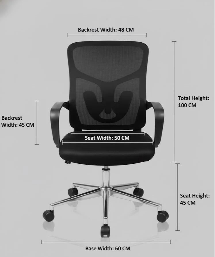 Ergonomic Mesh Office Chair with Adjustable Height – Black Swivel Computer Chair with Wheels| Gentle prince Enriquez Office Chair