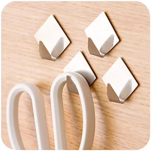 Sleek Hold – Silver Adhesive Hook - 4890